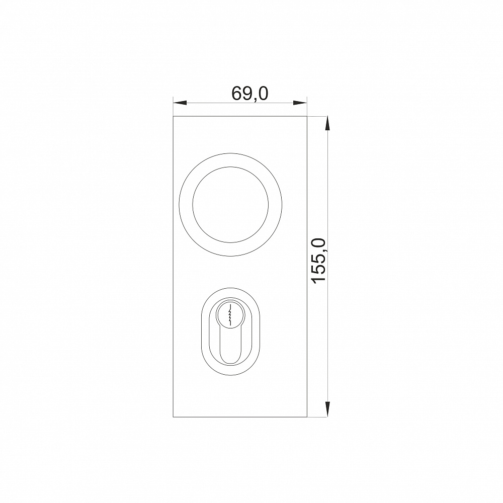 Замок-ручка на раздвижную дверь для стекла 8-10 мм