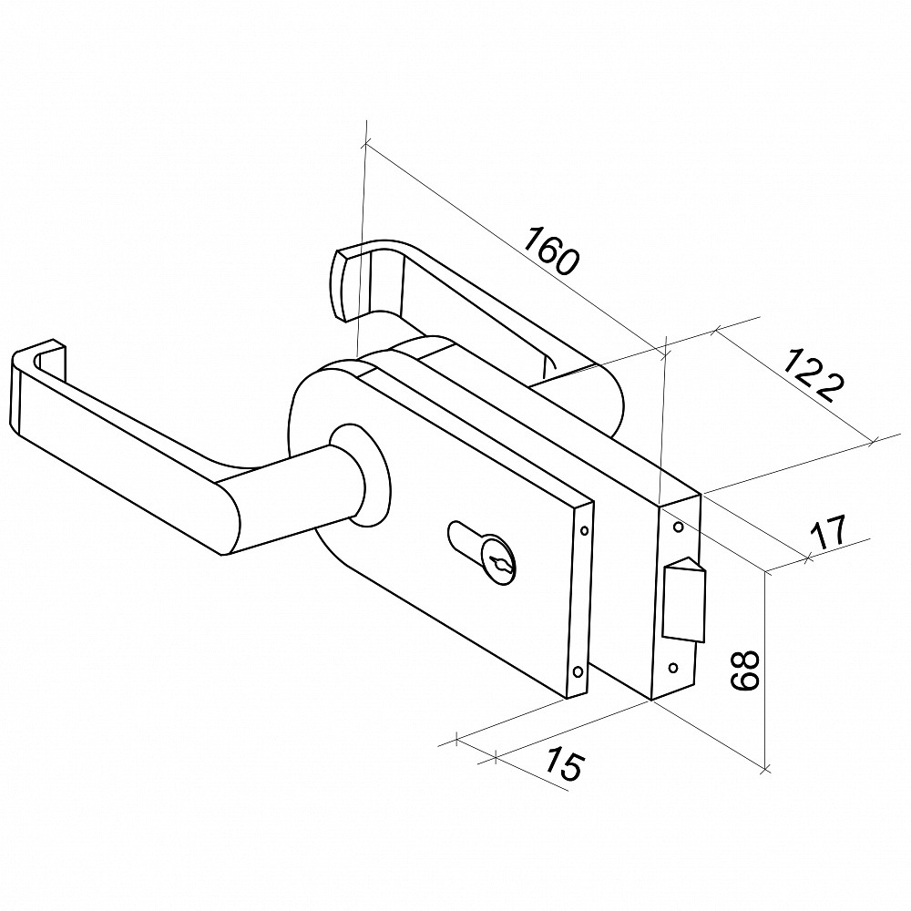 Замок с притвором и двухсторонним евроцилиндром
