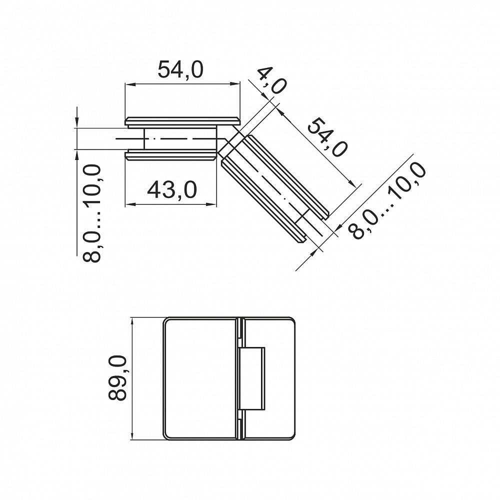 Петля стекло-стекло