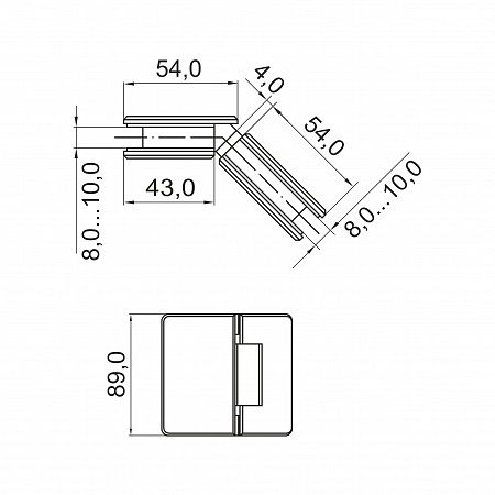 Петля стекло-стекло