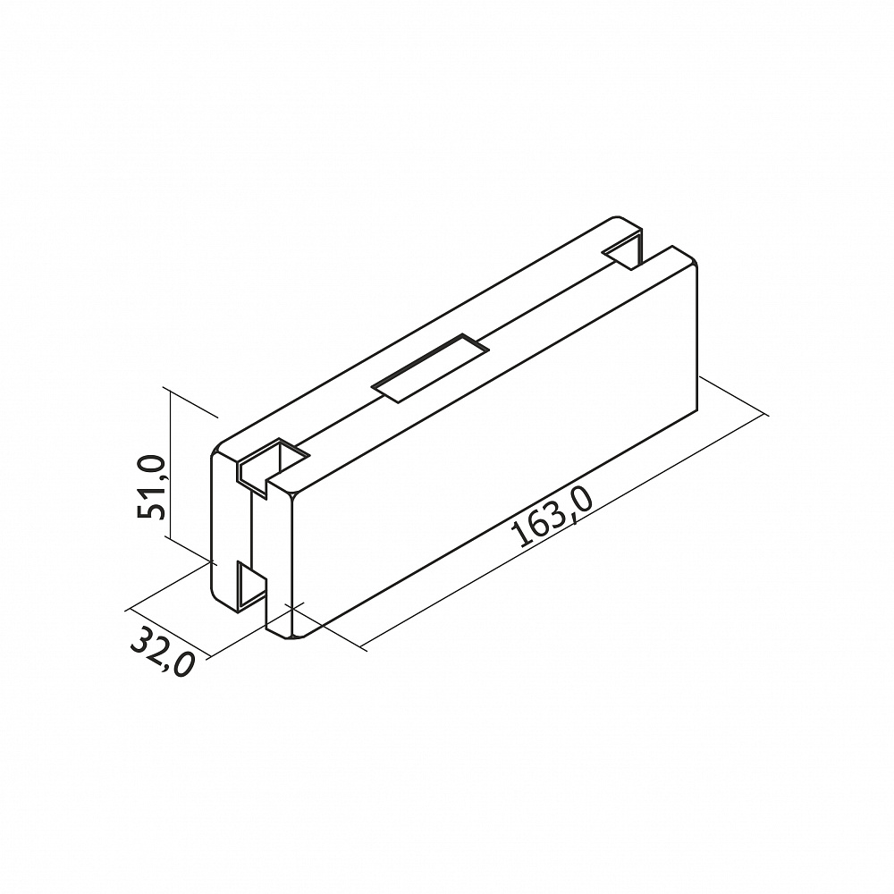 Ответная часть замка на стеклянную панель