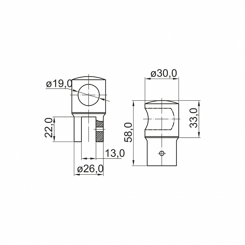 Держатель стекла торцевой