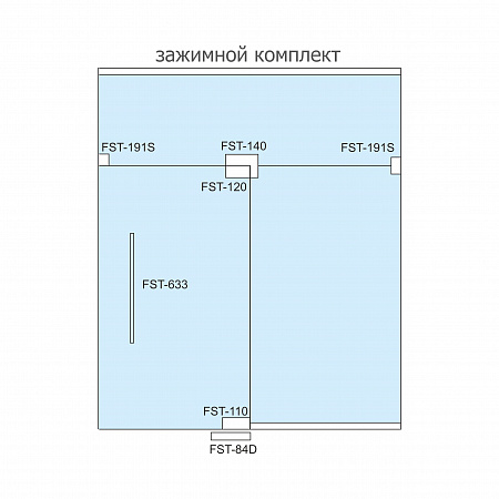 Фитинг угловой соединительный с осью