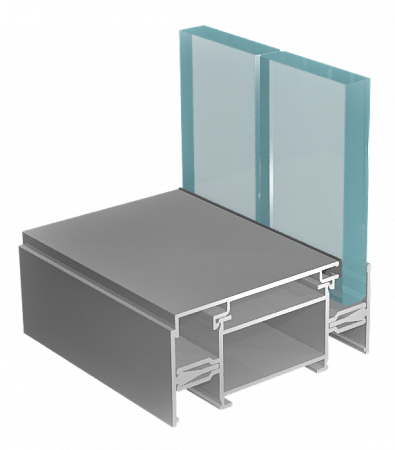 Цельностеклянная перегородка с одинарным остеклением FS.Model 2