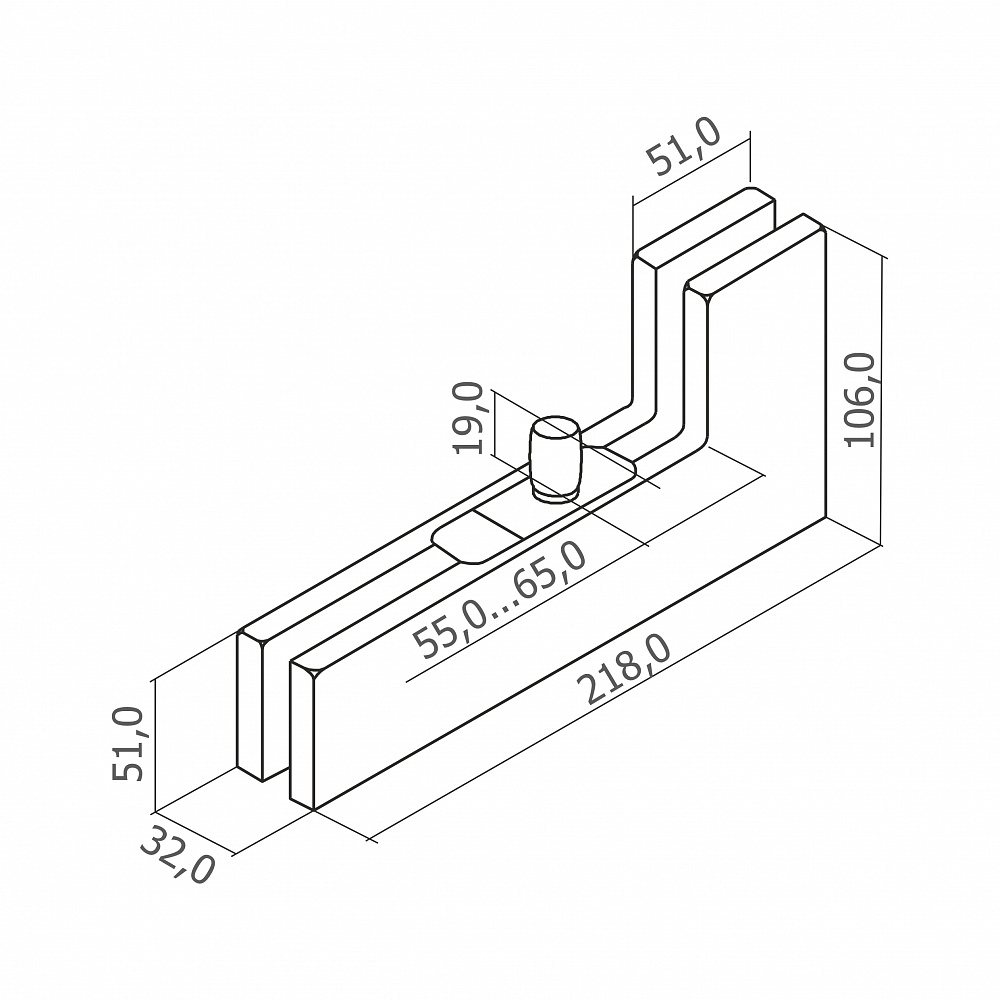 Фитинг угловой соединительный с осью