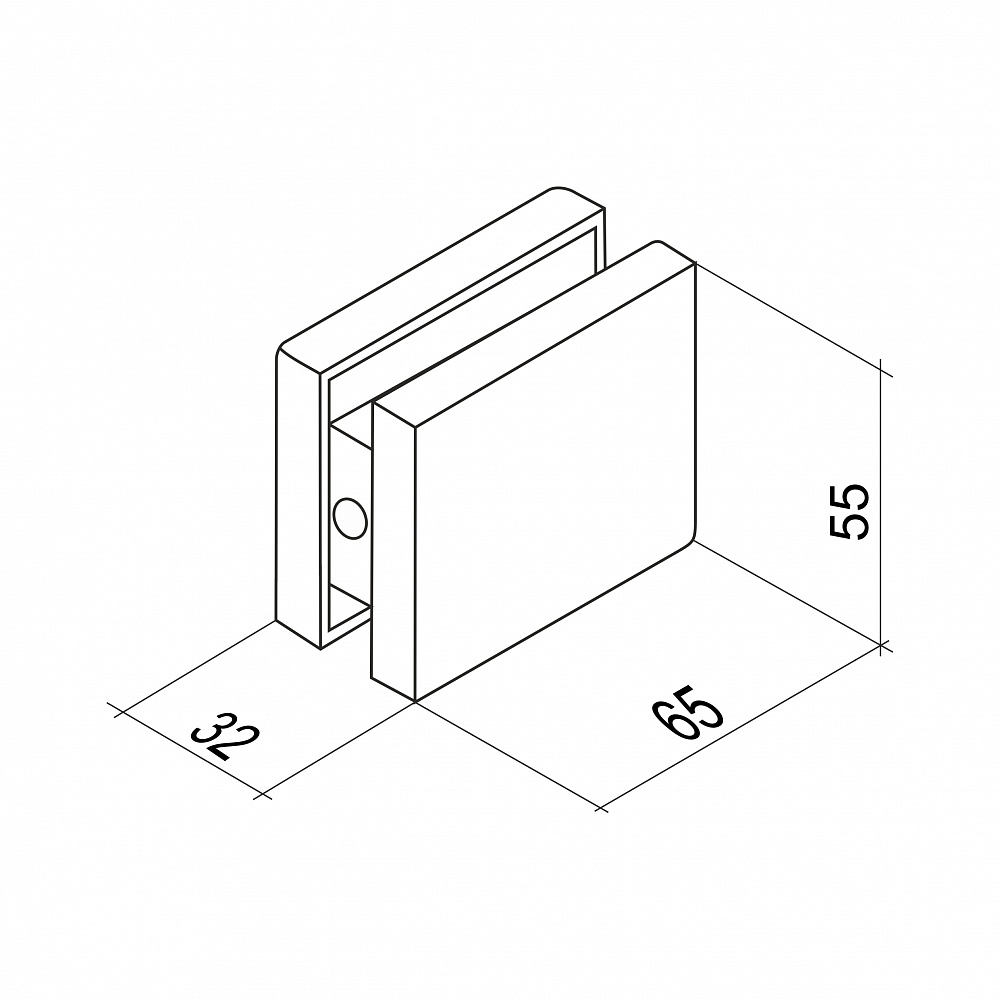 Ответная часть защелки на стекло