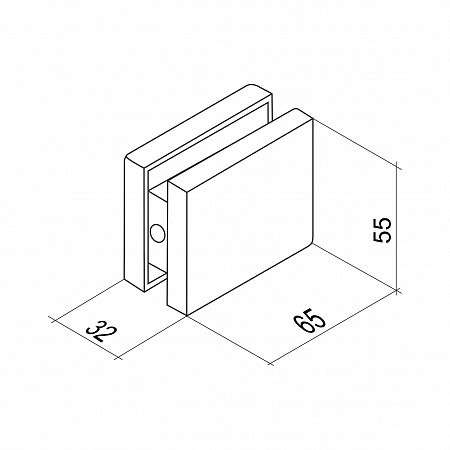Ответная часть защелки на стекло