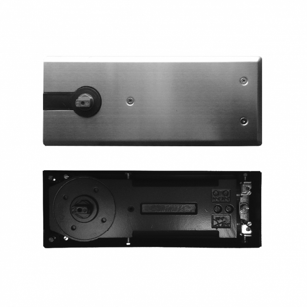 Доводчик с напольной фиксацией 90°