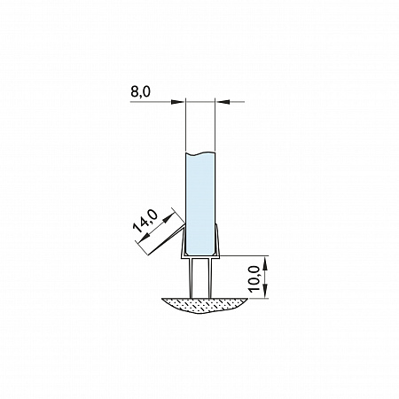 Профиль уплотнительный, прозрачный
