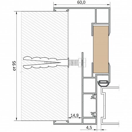Рама 40 телескопическая-2.05 (комплект)