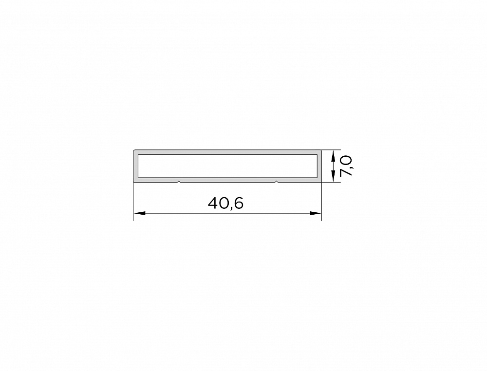 Профиль накладки 7 мм (для дверного полотна Simple Vitrage)