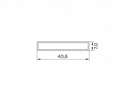 Профиль накладки 7 мм (для дверного полотна Simple Vitrage)