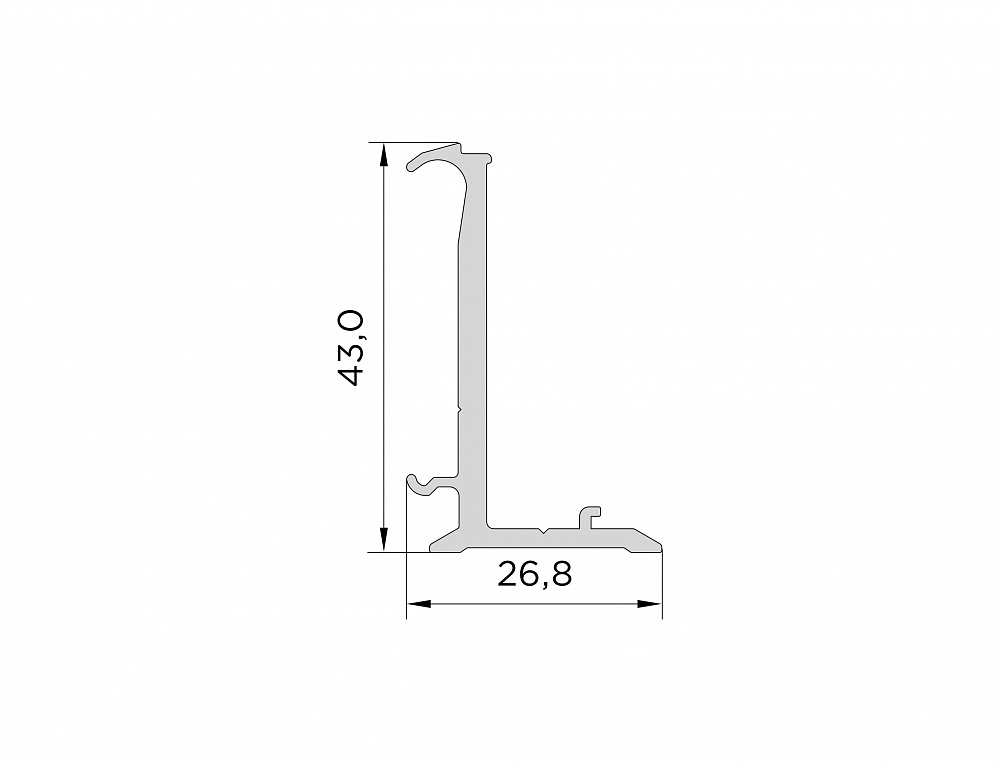 Комплект зажимного профиля М1 для стекла 10 мм