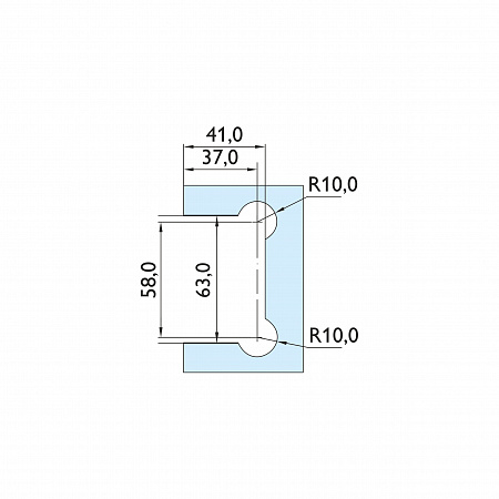 Петля стена-стекло