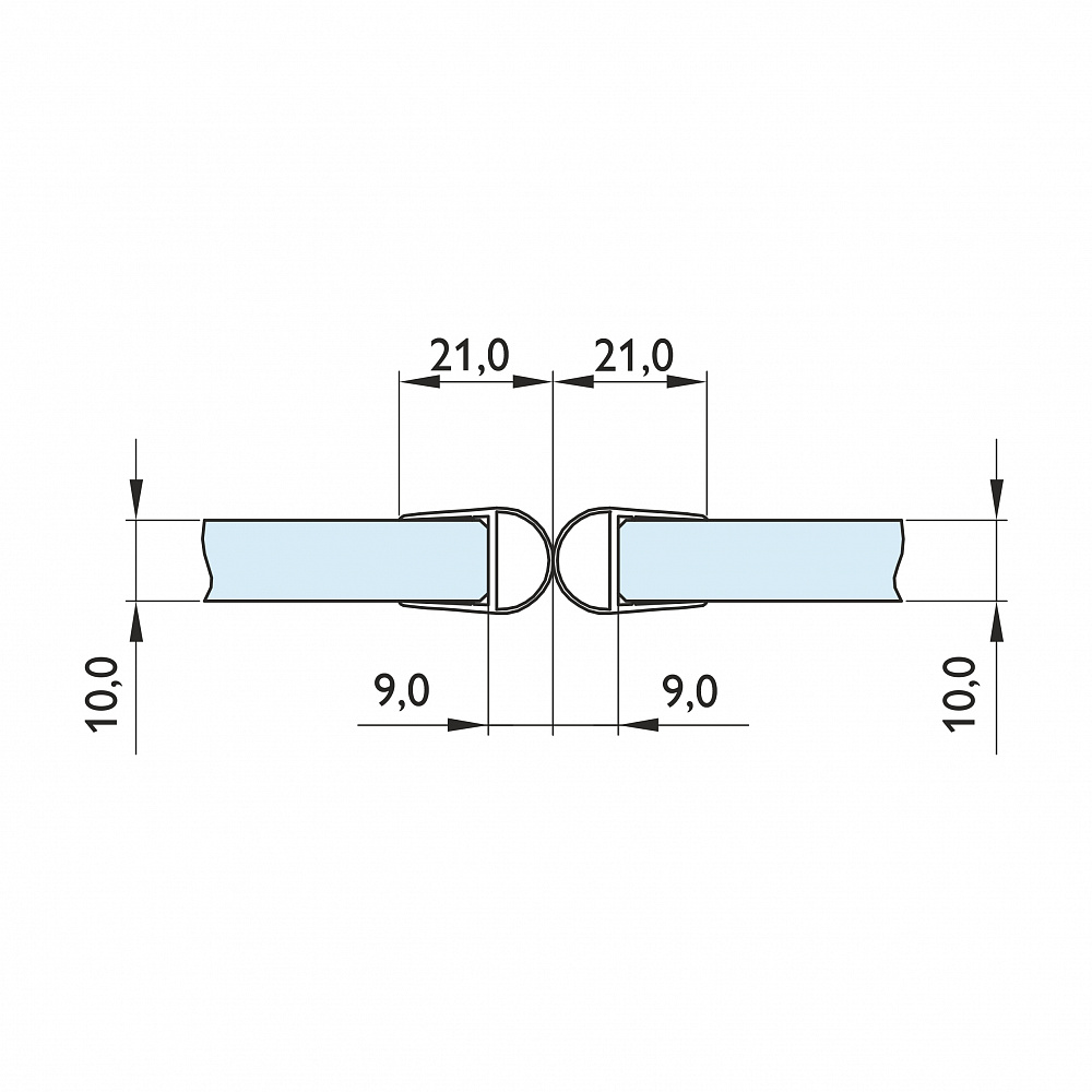 Профиль уплотнительный, прозрачный