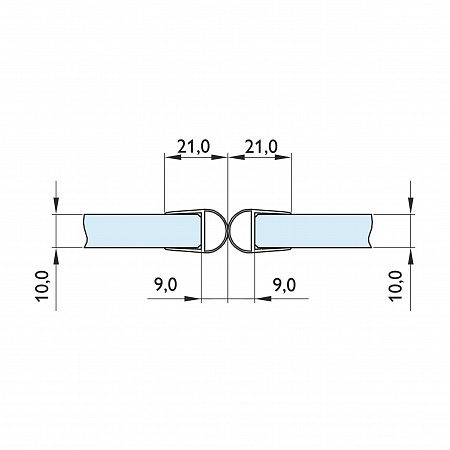 Профиль уплотнительный, прозрачный