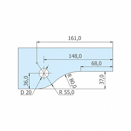 Фитинг на фрамугу с осью и анкером