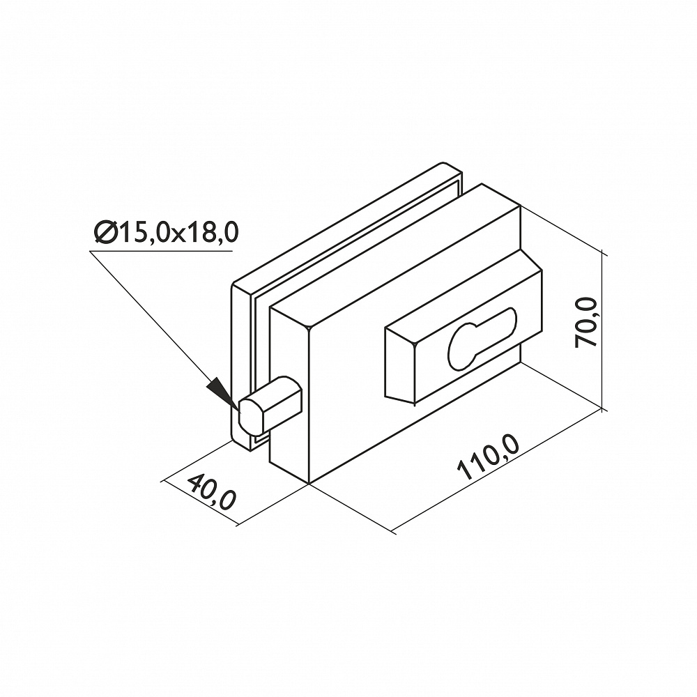 Замок центральный / угловой с ответной частью