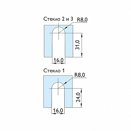 Коннектор стекло-стекло-стекло