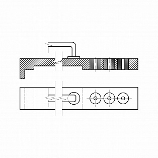 Кондуктор для установки закладных под петли К-3 Кондуктор для установки закладных под петли К-3