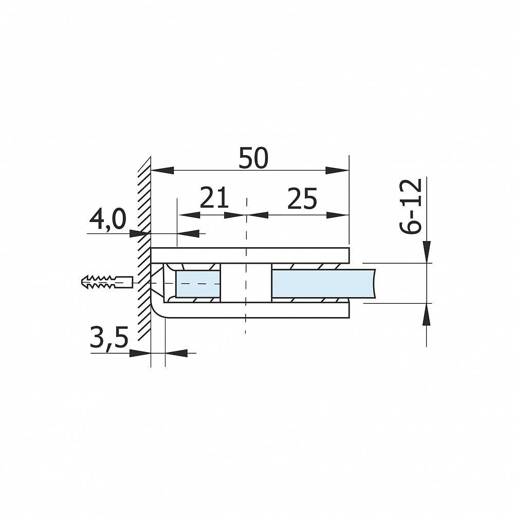 Коннектор стекло-стена