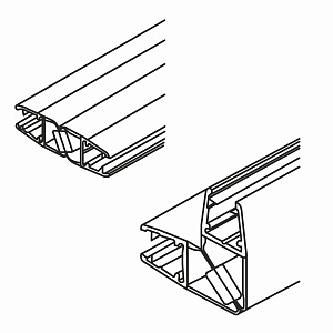 Профиль уплотнительный, магнитный, прозрачный. Комплект из двух профилей