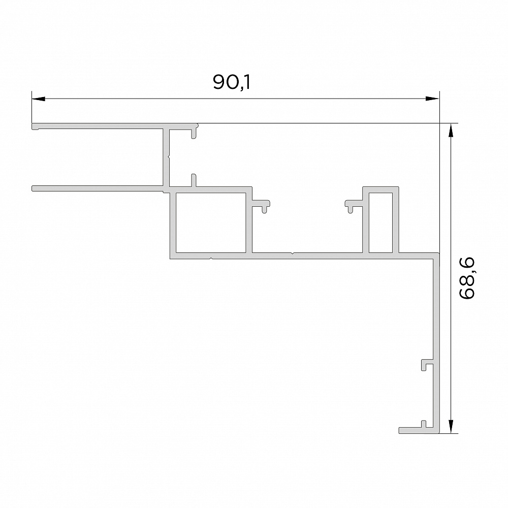 Профиль коробки телескопической рамы Т4