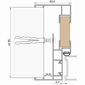 Рама 40 телескопическая-2.05 (комплект)