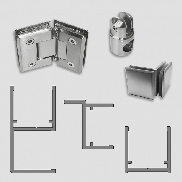 FS.Santech, профиль и комплектующие для ДУШЕВЫХ КАБИН