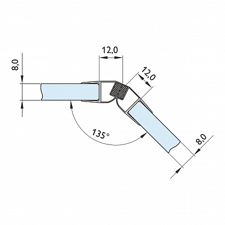 Профиль уплотнительный, магнитный, прозрачный