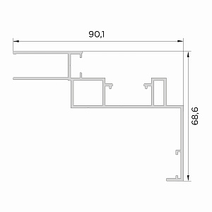 Профиль коробки телескопической рамы Т4