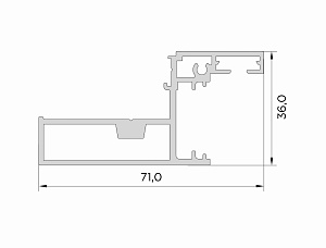 Профиль базы зажимной рамы под ЦС полотно 2