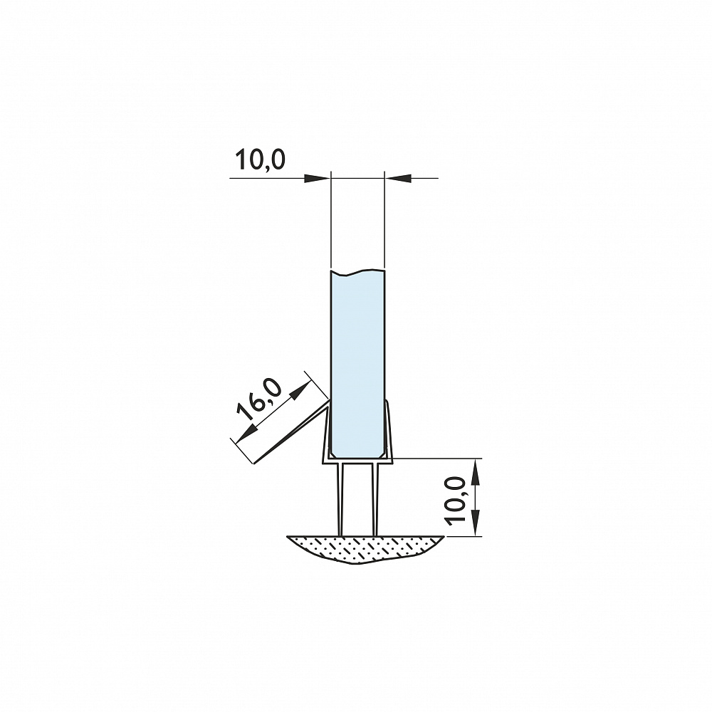 Профиль уплотнительный, прозрачный