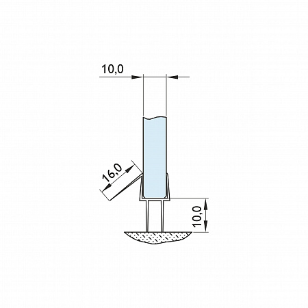 Профиль уплотнительный, прозрачный