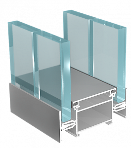 Цельностеклянная перегородка с двойным остеклением FS.Model 2