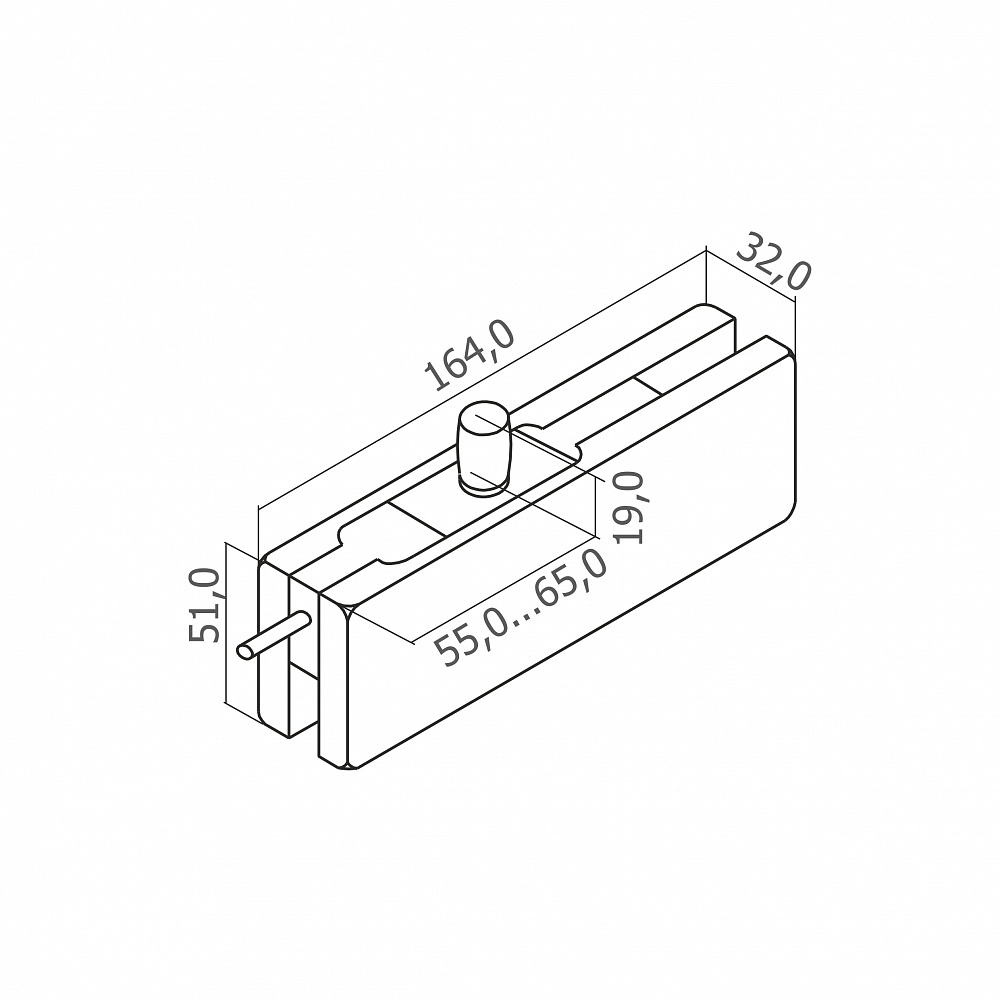 Фитинг на фрамугу с осью и анкером