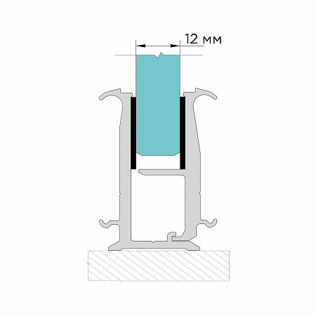 Комплект зажимного профиля М1 для стекла 12 мм