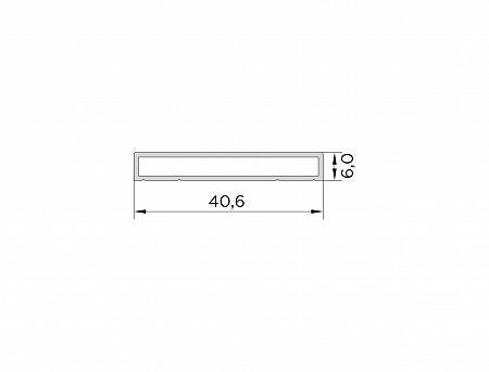 Профиль накладки 6 мм (для дверного полотна Simple Vitrage)