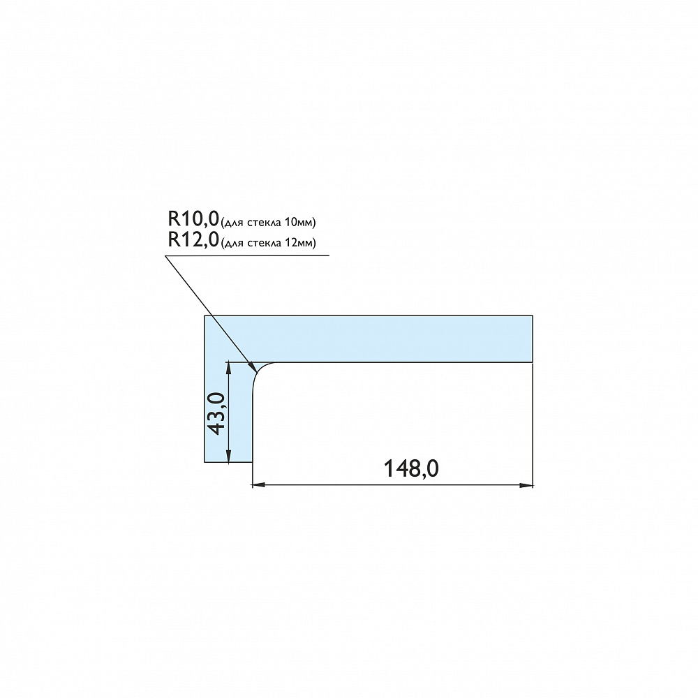 Замок угловой с круглым ригелем