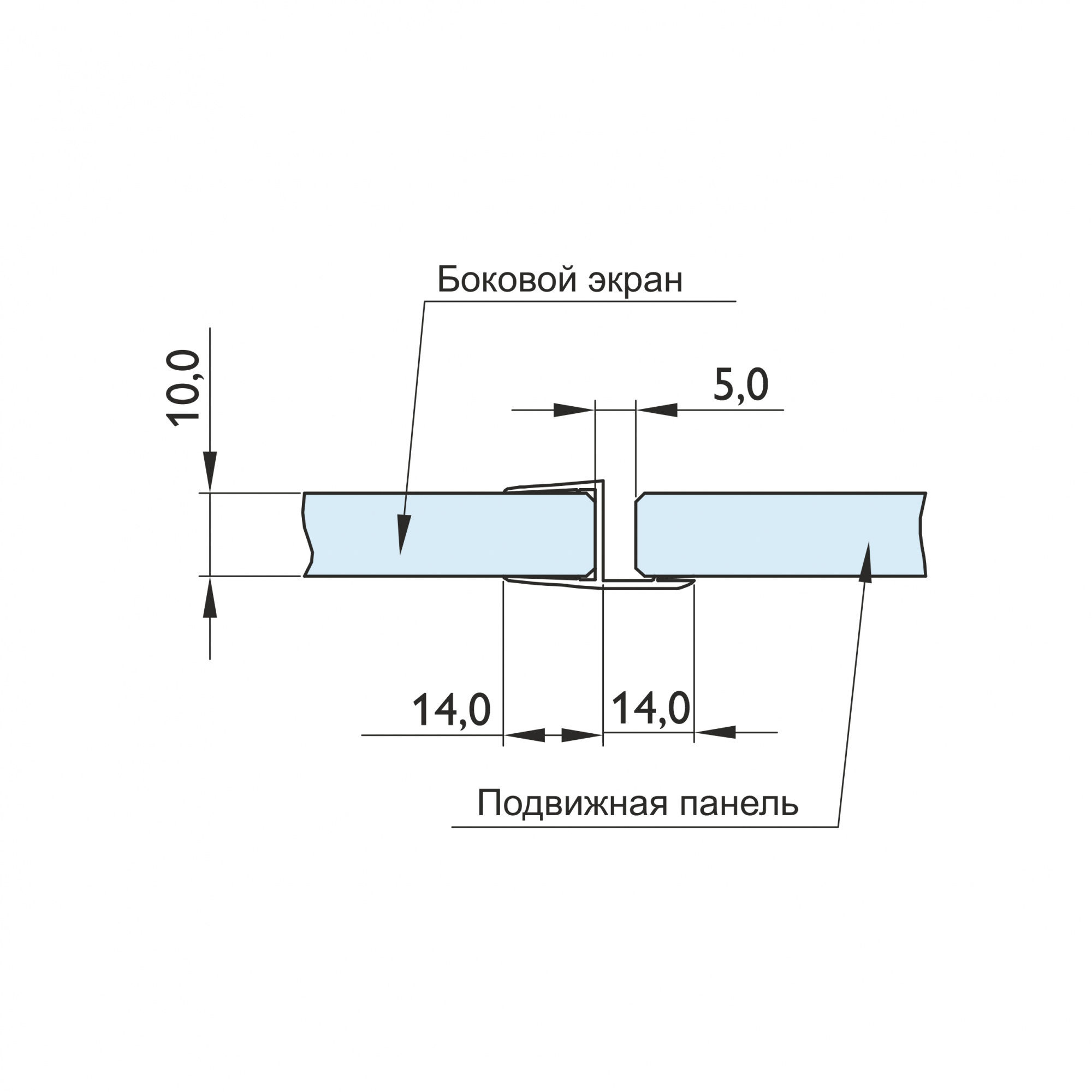 Профиль уплотнительный, прозрачный