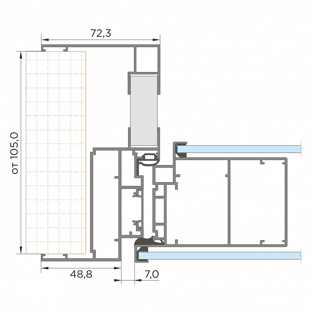 Рама телескопическая Concept 72 (комплект)