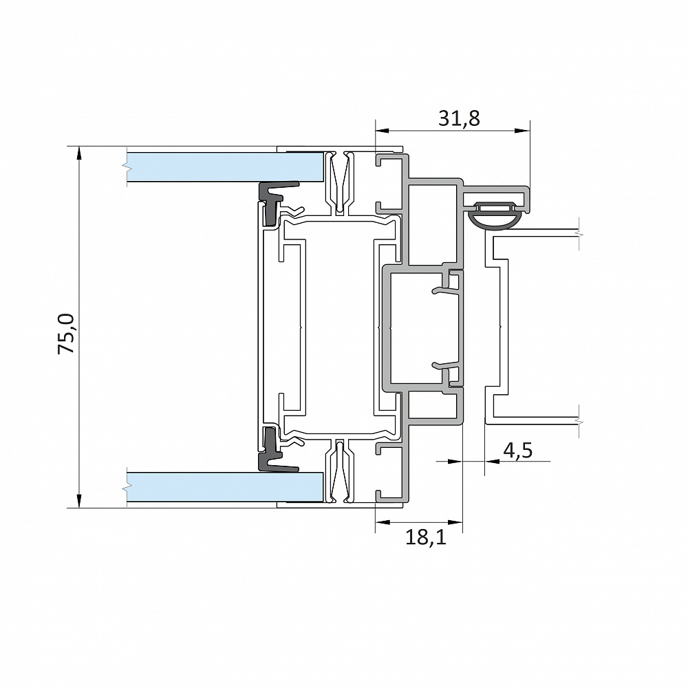 Рама 40 осевая М3 (комплект)