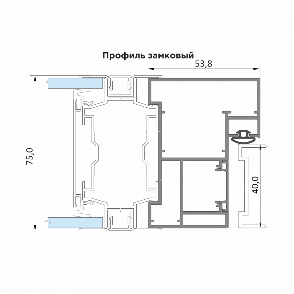 Рама 40 М3 установка под скрытые петли (комплект)