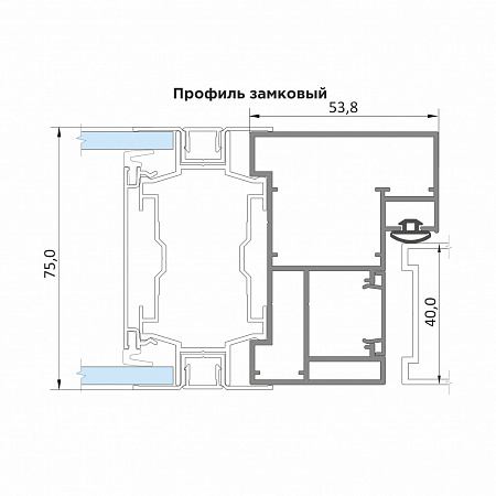 Рама 40 М3 установка под скрытые петли (комплект)