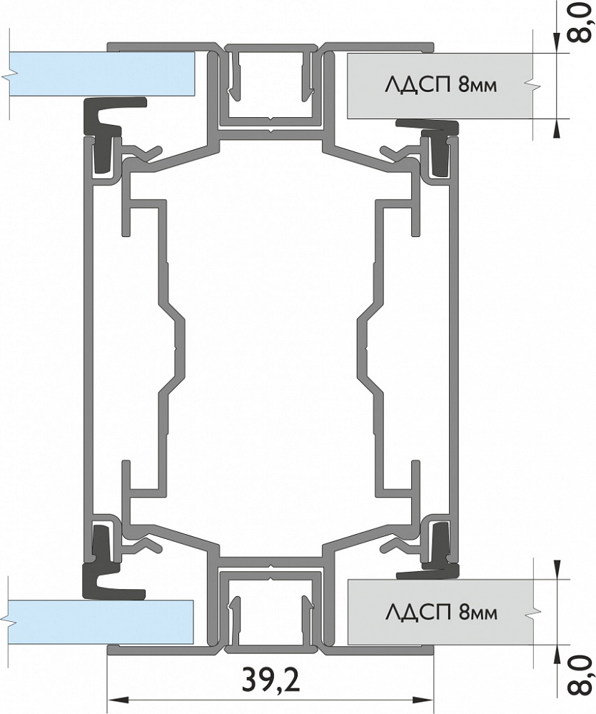 Каркасная перегородка с двойным заполнением FS.Model 3