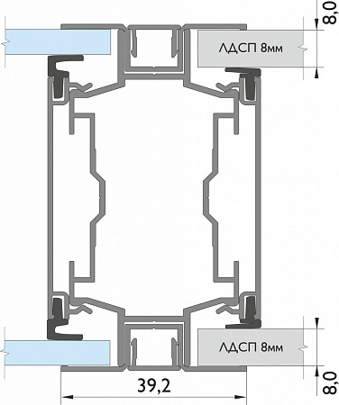 Каркасная перегородка с двойным заполнением FS.Model 3