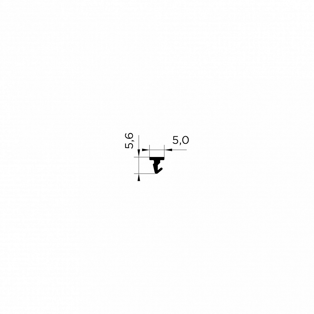 Уплотнители в перегородку под стекло 5/6/8/10 мм