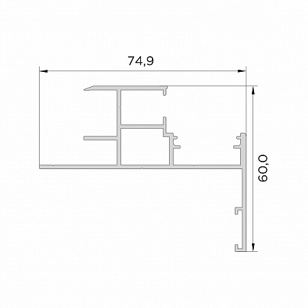 Профиль коробки телескопической рамы ЦС