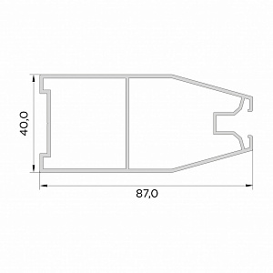 Профиль дверного полотна 1В (Simple Vitrage)