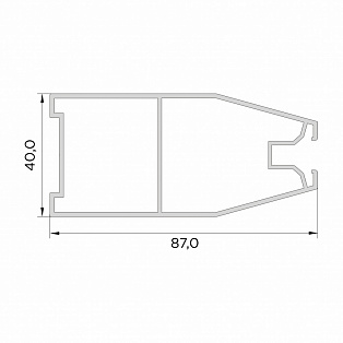 Профиль дверного полотна 1В (Simple Vitrage)